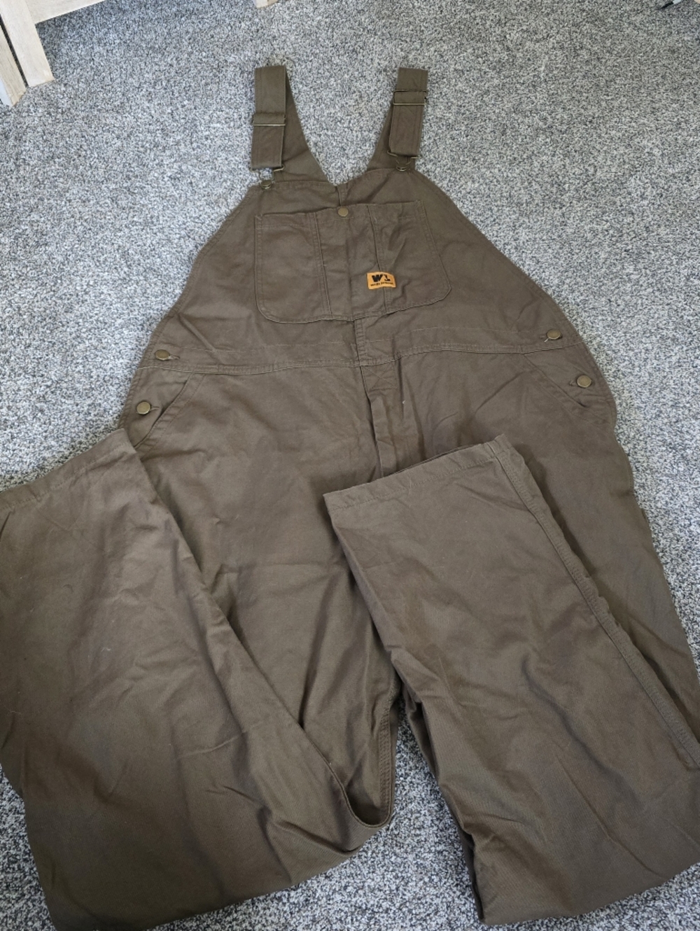 Wells Lamont Carpenter Overalls Brown Men's Size 2Xl